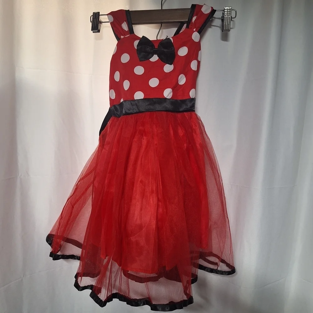 Adorable Red Polka Dot Kids  Dress
